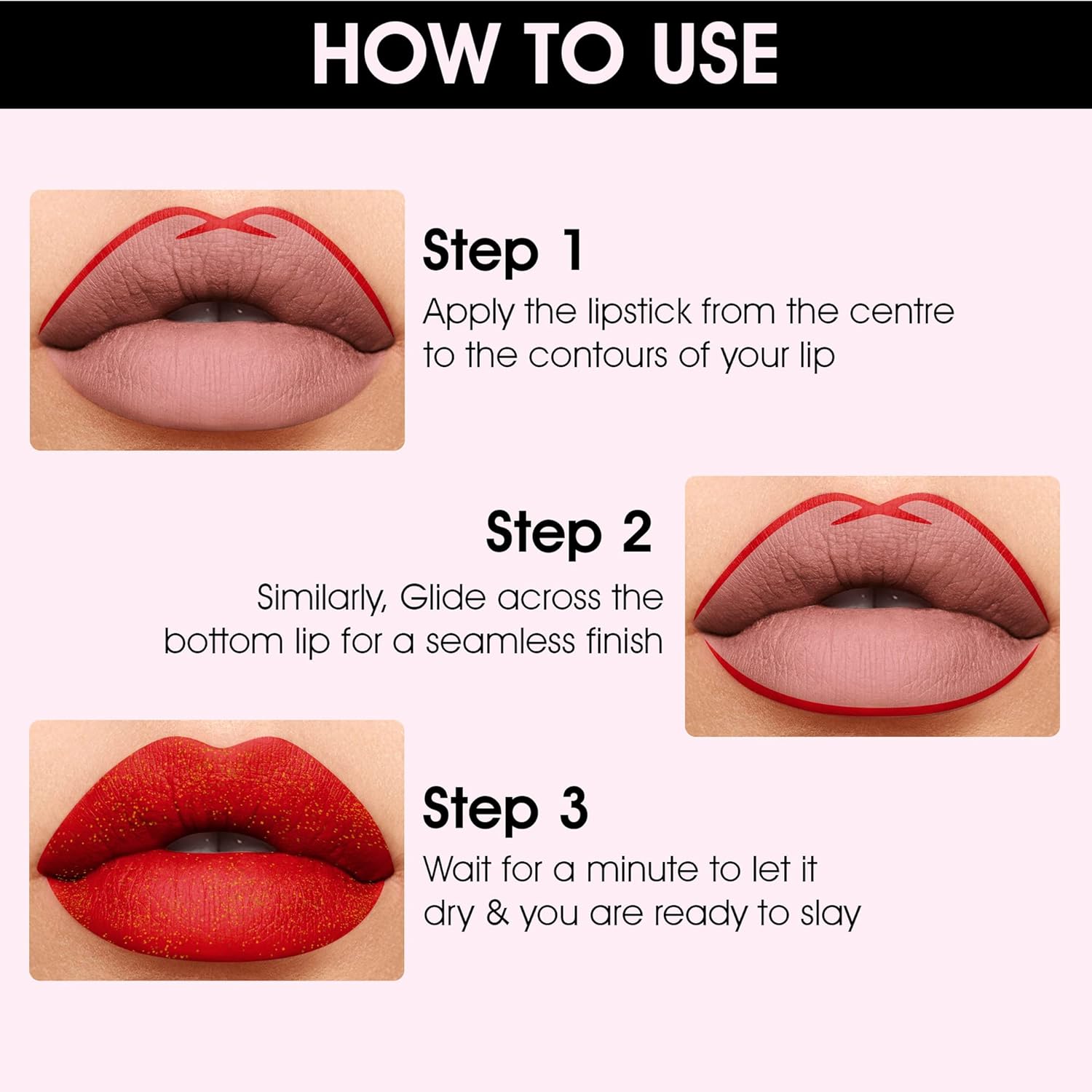 Colors Queen Queen Blast Shimmer Glitter Lipstick (07 - Queen Pink) - View 2 of 3