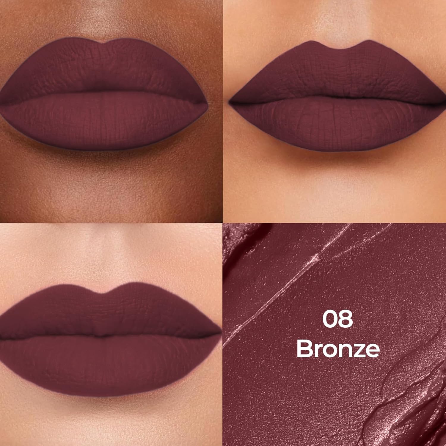 Colors Queen Luxury Matte Non Transfer Lipstick - 08 Bronze, 4g | Highly Pigmented, Single Stroke Application, Ultra Matte Long Lasting | Smudge Proof & Waterproof Lipstick for Women - View 7 of 7