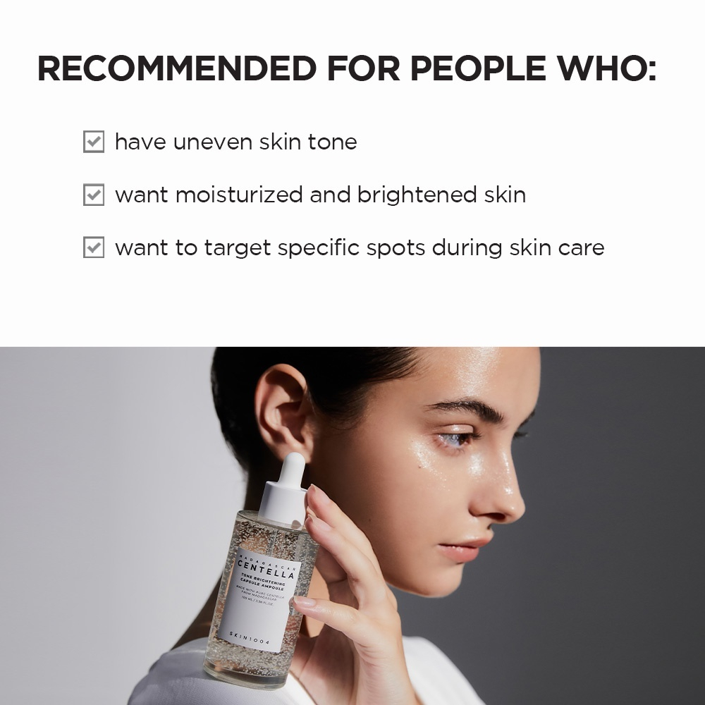 SKIN1004 Madagascar Centella Tone Brightening Ampoule 100ml – Real Glow Serum for Dark Spots, Blemishes, Uneven Skin Tone, Hydration, Soothing Care, Radiant Complexion, Lightweight Fast-Absorbing Korean Skincare for Healthy Glowing Skin - View 3 of 3