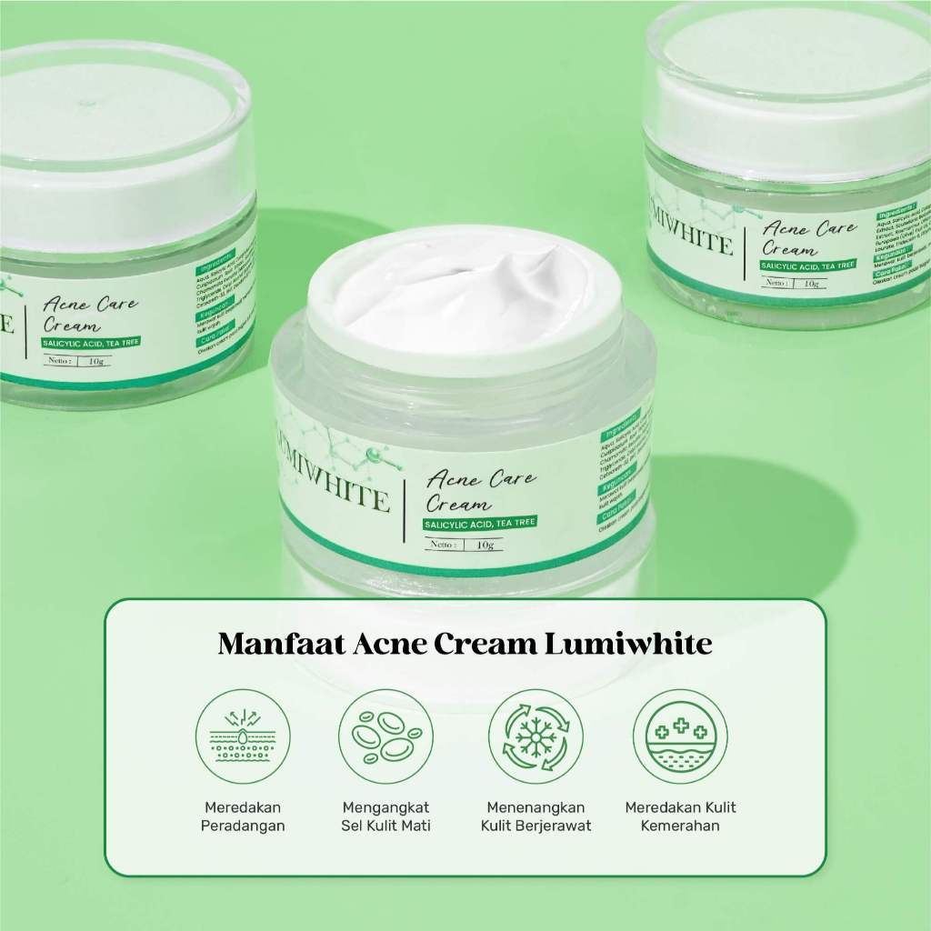 Lumiwhite Acne Care Cream – Anti-Acne Treatment for Pimples, Oil Control, Blemish Reduction, Soothing Irritated Skin, Clearing Pores, Improving Skin Texture, Lightweight Fast-Absorbing Formula for Smooth, Healthy, Clear, Balanced Daily Skincare Use - View 3 of 3