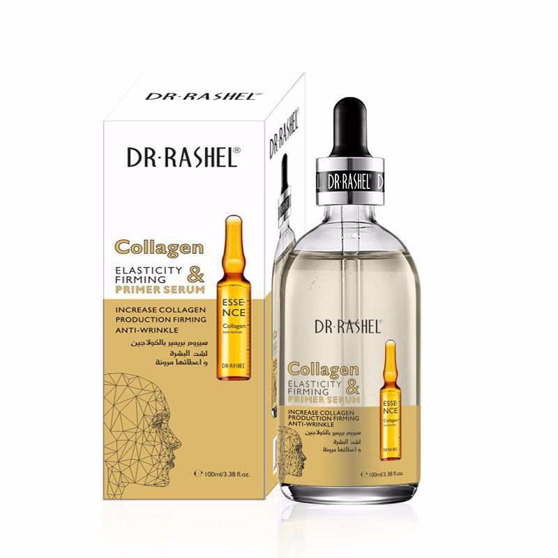 Dr Rashel Collagen Primer Serum Hydrating Skin Smoothing Makeup Base Pore Minimizing Anti Aging Elasticity Boosting Lightweight Silky Face Primer Radiant Glow Moisturizing Pre Makeup Skincare Treatment 100ml Bottle Product - View 3 of 3