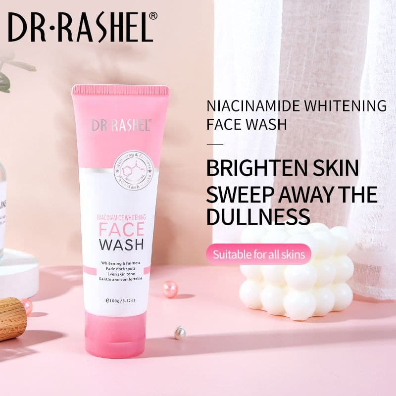 Dr Rashel Niacinamide Whitening Fade Dark Spots Face Wash Brightening Cleansing Facial Cleanser Oil Control Skin Tone Even Anti Acne Daily Use Gentle Purifying Face Wash 100g Whitening Care Product - View 3 of 3