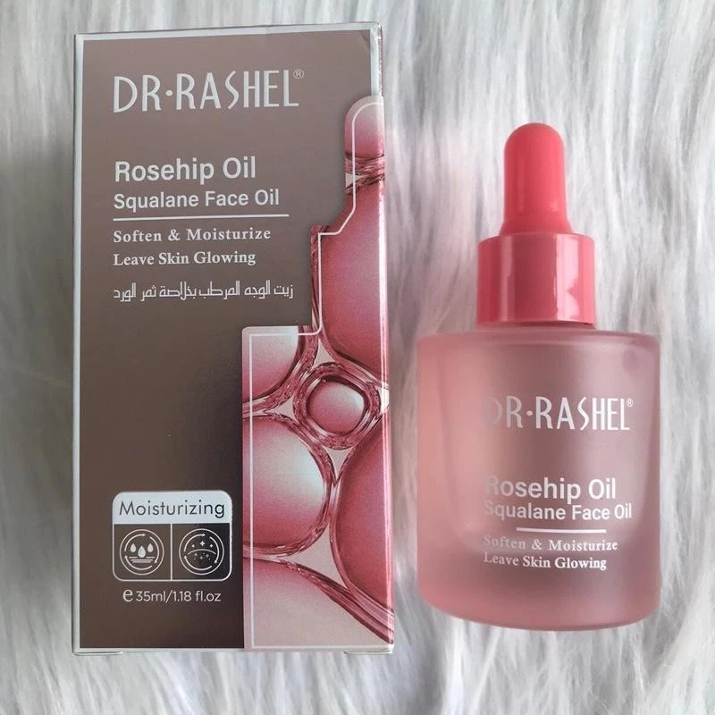 Dr Rashel 100% Original Rosehip Oil Squalane Face Oil Soften Moisturize Hydrating Facial Oil Skin Glowing Repair Nourishing Anti Aging Lightweight Natural Beauty Oil Daily Use Serum 35ml Bottle Product - View 3 of 3