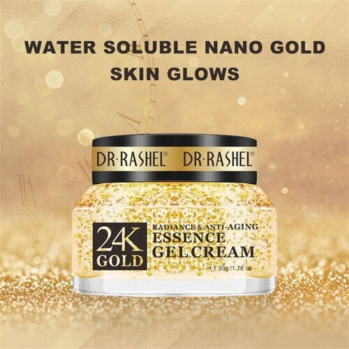 Dr Rashel 24K Gold Essence Gel Cream Brightening Hydrating Anti Aging Moisturizer Skin Glow Radiance Boost Lightweight Gel Cream Firming Nourishing Face Cream Daily Use Smooth Soft Skin Care 50g Product - View 2 of 3