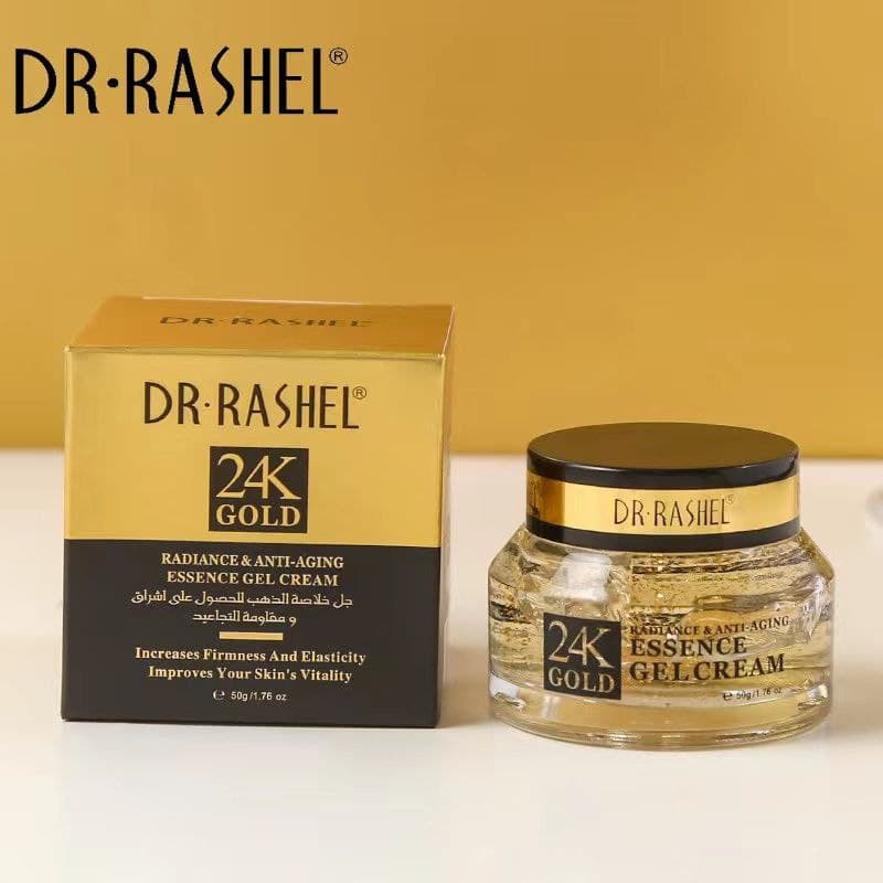 Dr Rashel 24K Gold Essence Gel Cream Brightening Hydrating Anti Aging Moisturizer Skin Glow Radiance Boost Lightweight Gel Cream Firming Nourishing Face Cream Daily Use Smooth Soft Skin Care 50g Product - View 3 of 3