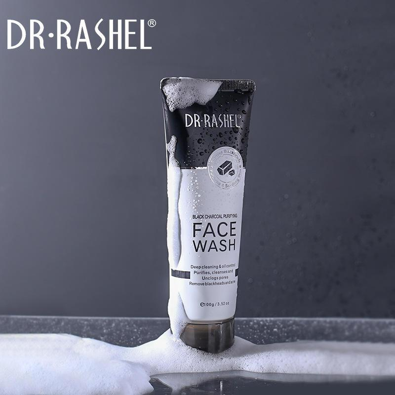 Dr Rashel Black Charcoal Purifying Face Wash 100g – Deep Cleansing Blackhead Removal Formula for Oily Skin, Removes Dirt, Excess Oil, Impurities and Refreshes Skin with Activated Charcoal Care - View 3 of 3