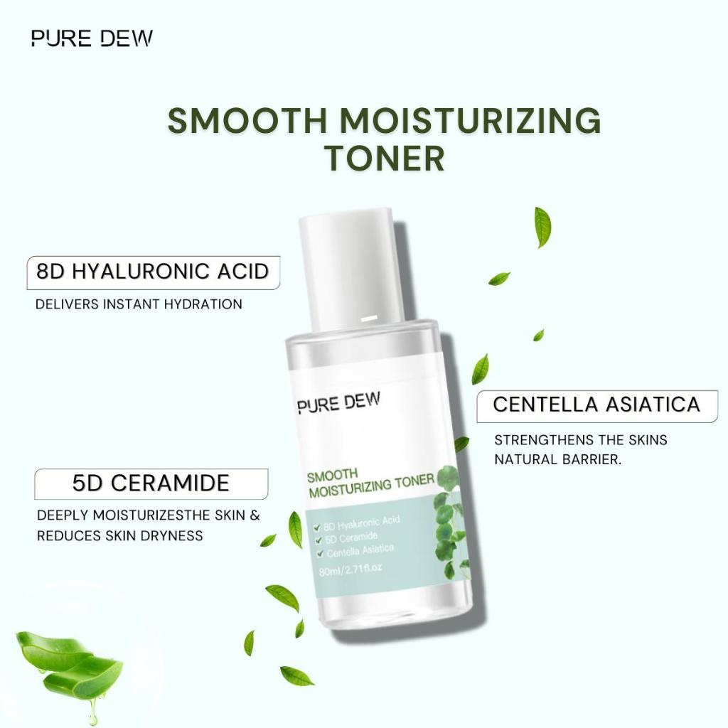 PureDew Centella Soothing Toner 80ml with AHA, BHA and PHA for Gentle Exfoliating, Hydrating, Calming Sensitive Skin, Smoother Texture, Daily Pore Care and Refreshing Lightweight Skincare Solution - View 2 of 3