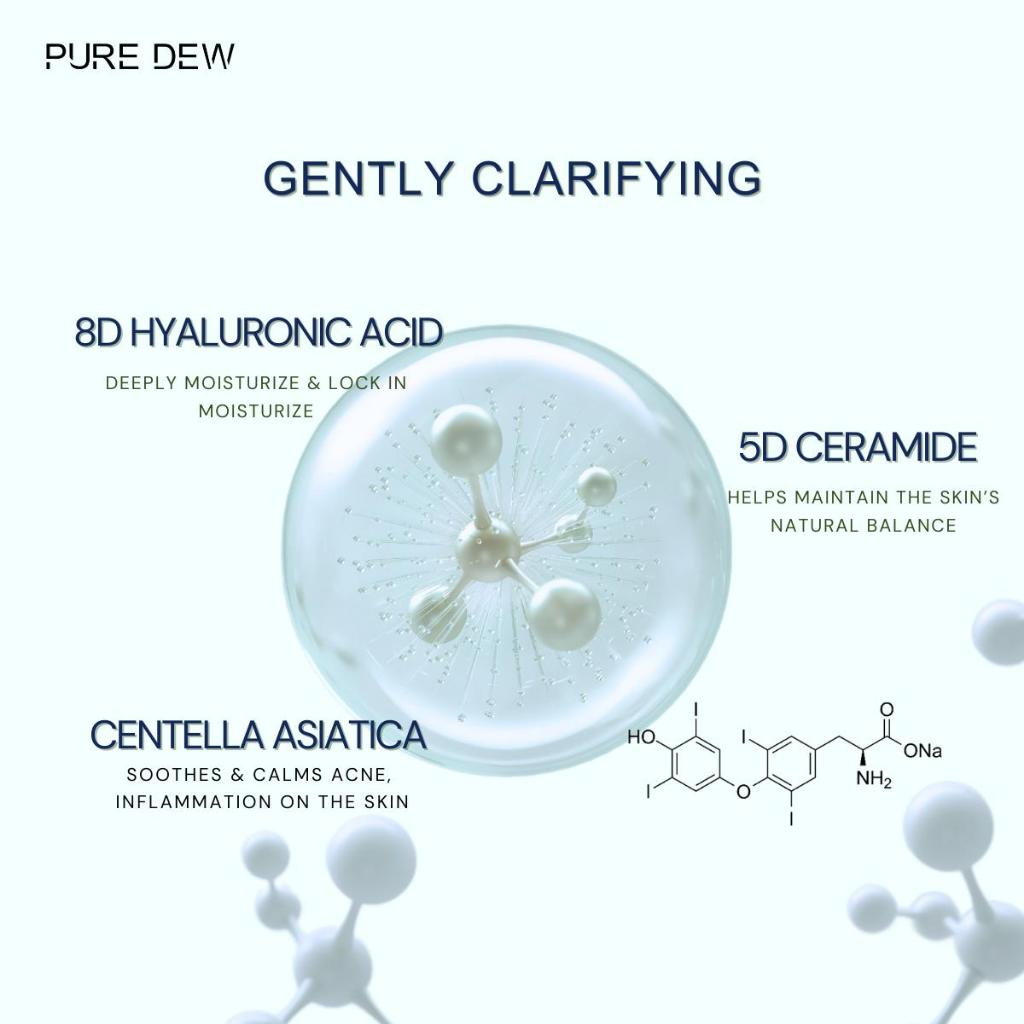 PureDew Centella Soothing Toner 80ml with AHA, BHA and PHA for Gentle Exfoliating, Hydrating, Calming Sensitive Skin, Smoother Texture, Daily Pore Care and Refreshing Lightweight Skincare Solution - View 3 of 3