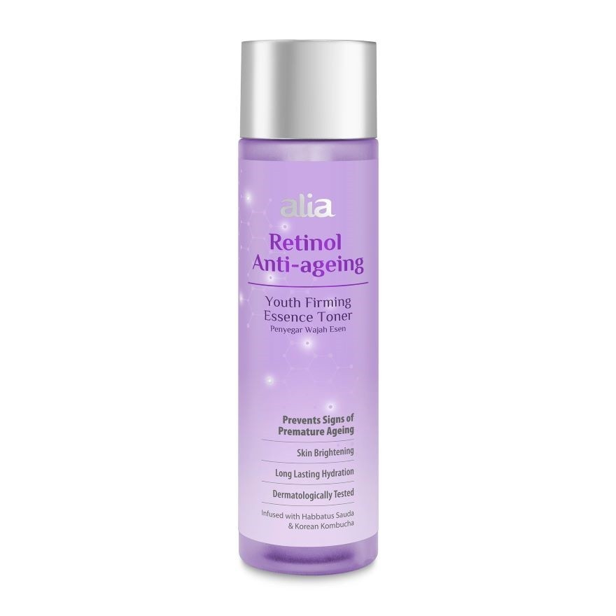 Alia Retinol Anti-Ageing Youth Firming Essence Toner 150ml for Wrinkle Reduction, Skin Firming, Hydrating, Anti-Ageing Care, Smoother Texture, Radiant Glow, Daily Facial Toner for All Skin Types - View 3 of 3
