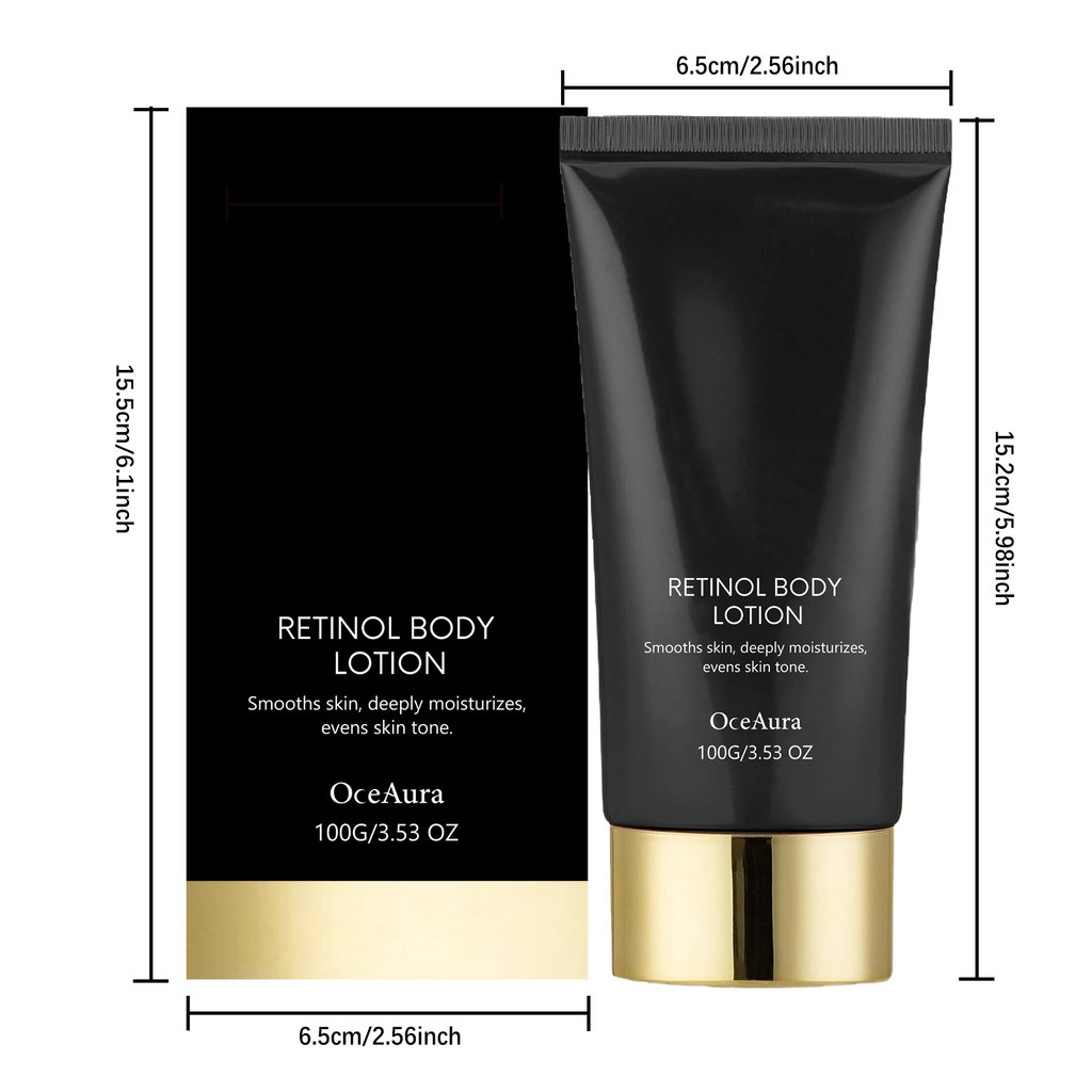 Advanced Retinol Body Lotion 100g Gentle Hydrating Body Moisturizer for Soft, Smooth Skin, Daily Anti-Aging Care, Skin Renewal, Lightweight Non-Greasy Formula for Healthy Radiant Body Skin - View 2 of 3
