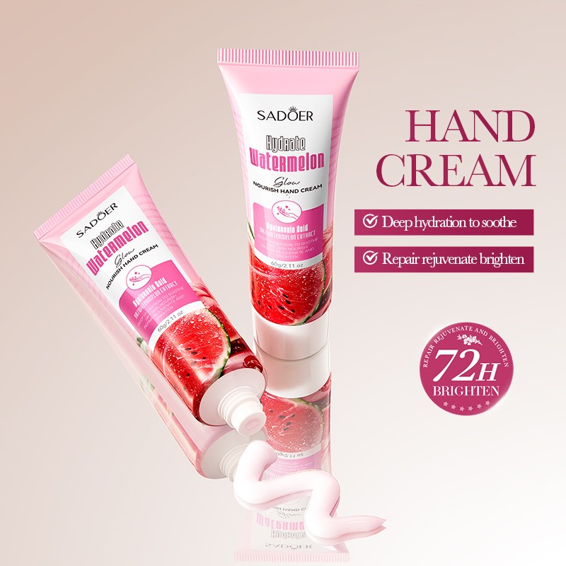 ROREC SADOER Watermelon Hyaluronic Acid Glow Nourish Hand Cream Deep Hydration Soothe Repair Rejuvenate 60g(FROM MALAYSIA) - View 3 of 3
