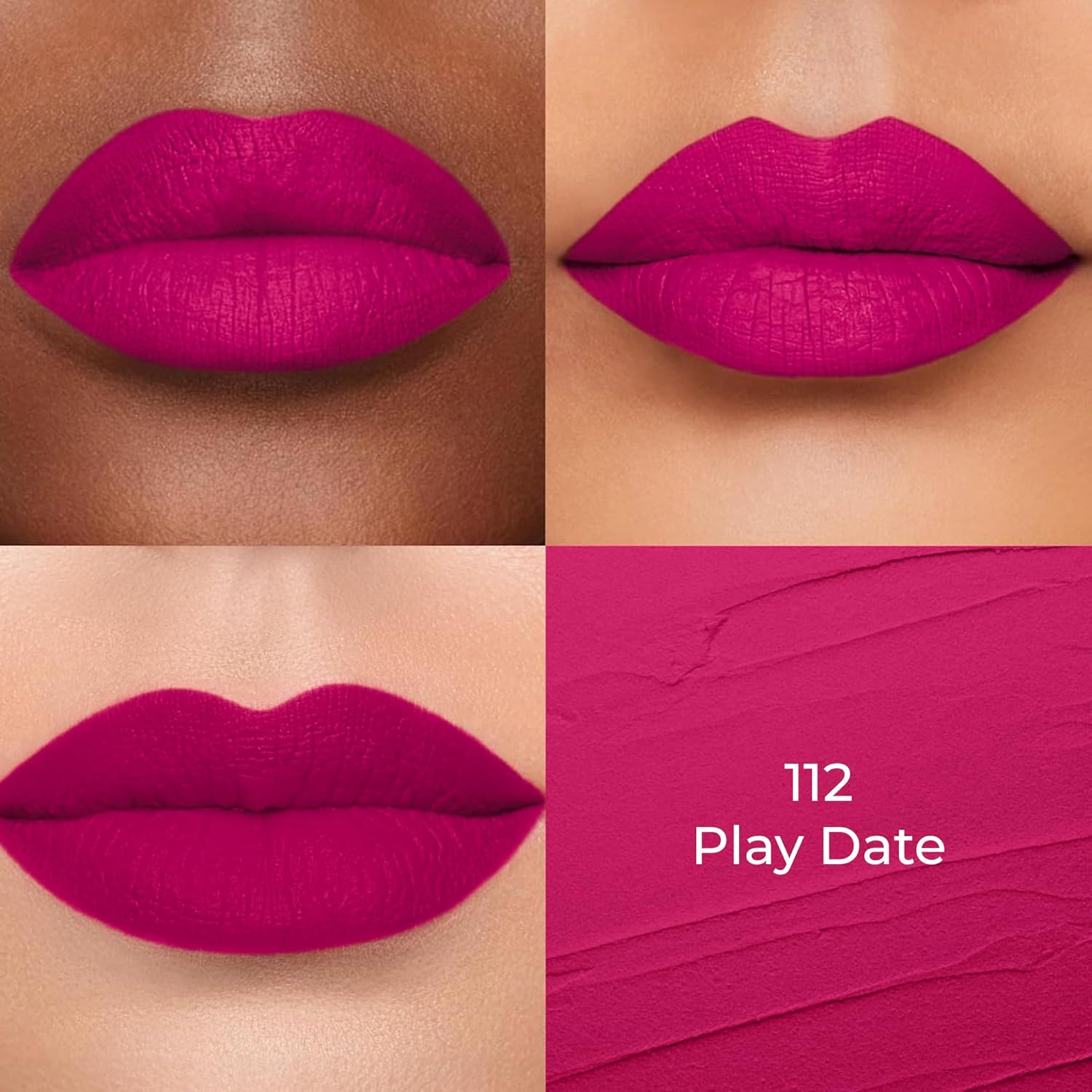 Colors Queen Hold Up Full Day Non-Transfer Matte Lipstick | Long Lasting and Weightless Formula | Intense Color Pay Off | Waterproof Lipstick for Women (112 - Play Date, 4g) - View 4 of 6