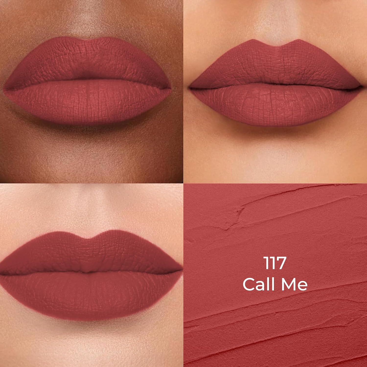 Colors Queen Hold Up Full Day Non-Transfer Matte Lipstick | Long Lasting and Weightless Formula | Intense Color Pay Off | Waterproof Lipstick for Women (117 - Call Me, 4g) - View 4 of 6