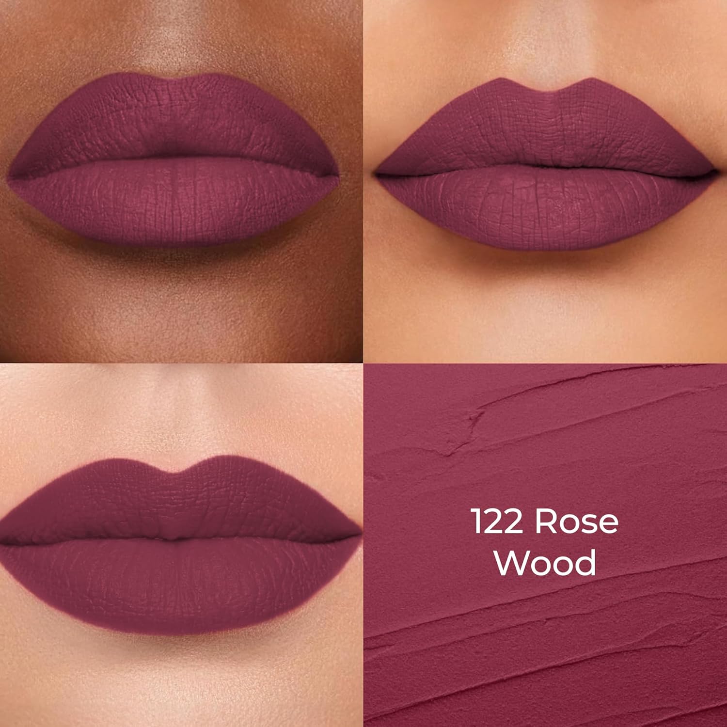 Colors Queen Hold Up Full Day Non-Transfer Matte Lipstick | Long Lasting and Weightless Formula | Intense Color Pay Off | Waterproof Lipstick for Women (122 - Rose Wood, 4g) - View 4 of 6