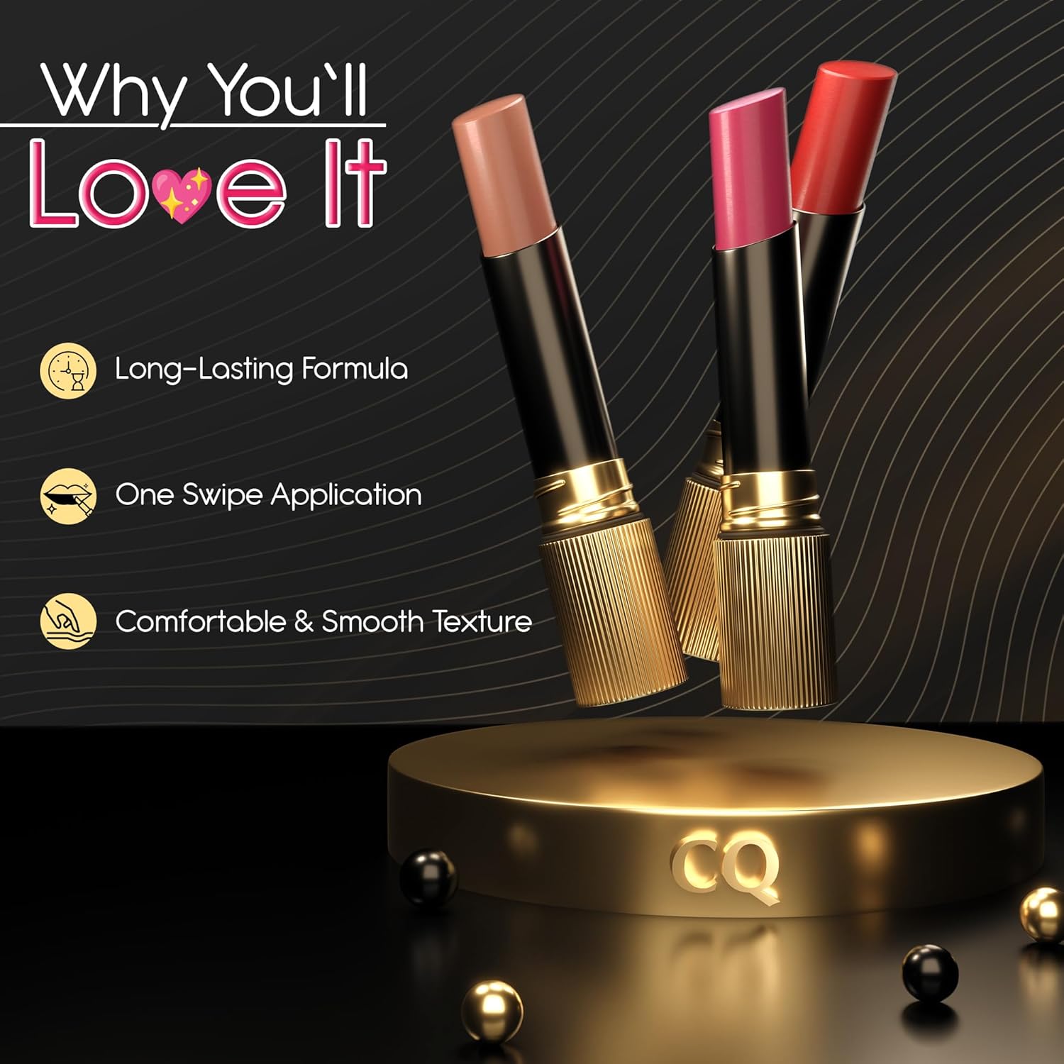 Colors Queen Hold Up Full Day Non-Transfer Matte Lipstick | Long Lasting and Weightless Formula | Intense Color Pay Off | Waterproof Lipstick for Women (122 - Rose Wood, 4g) - View 5 of 6
