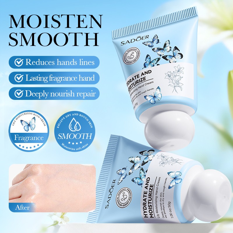 [ROREC] SADOER Lily Hand Cream Moisturizing Nourishing Repair Dry Cracked Hands Smooth Soft Fragrance Care 30g(FROM MALAYSIA) - View 3 of 3