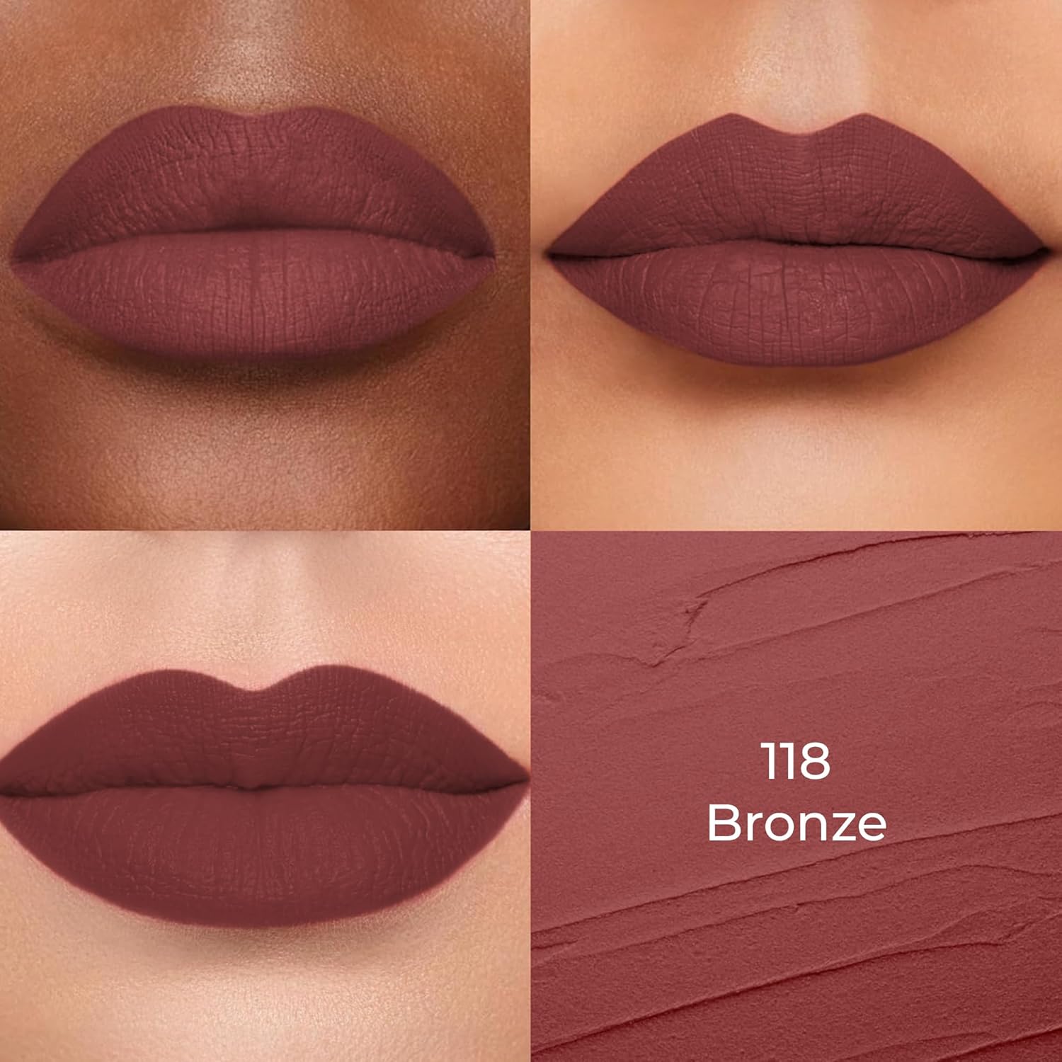 Colors Queen Hold Up Full Day Non-Transfer Matte Lipstick | Long Lasting and Weightless Formula | Intense Color Pay Off | Waterproof Lipstick for Women (118 - Bronze, 4g) - View 4 of 6