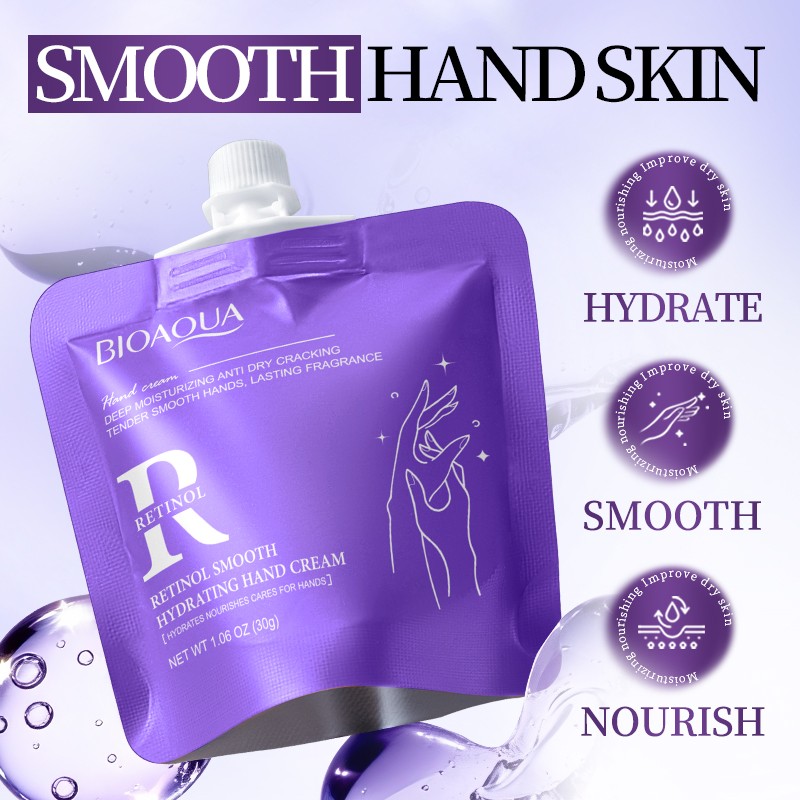 [ROREC] BIOAQUA Retinol Hand Cream Moisturizing Nourishing Repair Dry Cracked Hands Smooth Anti Aging Care 30g(from malaysia) - View 2 of 3
