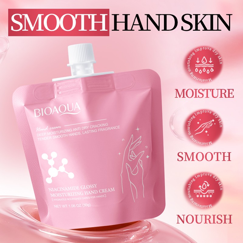 [ROREC] BIOAQUA Niacinamide Hand Cream Moisturizing Nourishing Repair Dry Cracked Hands Smooth Soft Care 30g(from malaysia) - View 2 of 3