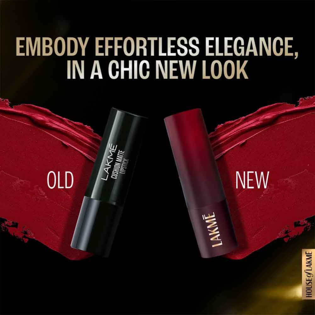 Lakme Forever Matte Lipstick, Waterproof, Non Drying, Creamy Matte Bullet Lipstick Made With French Rose Oil Extracts, Red Crimson, 4.5g - View 8 of 8
