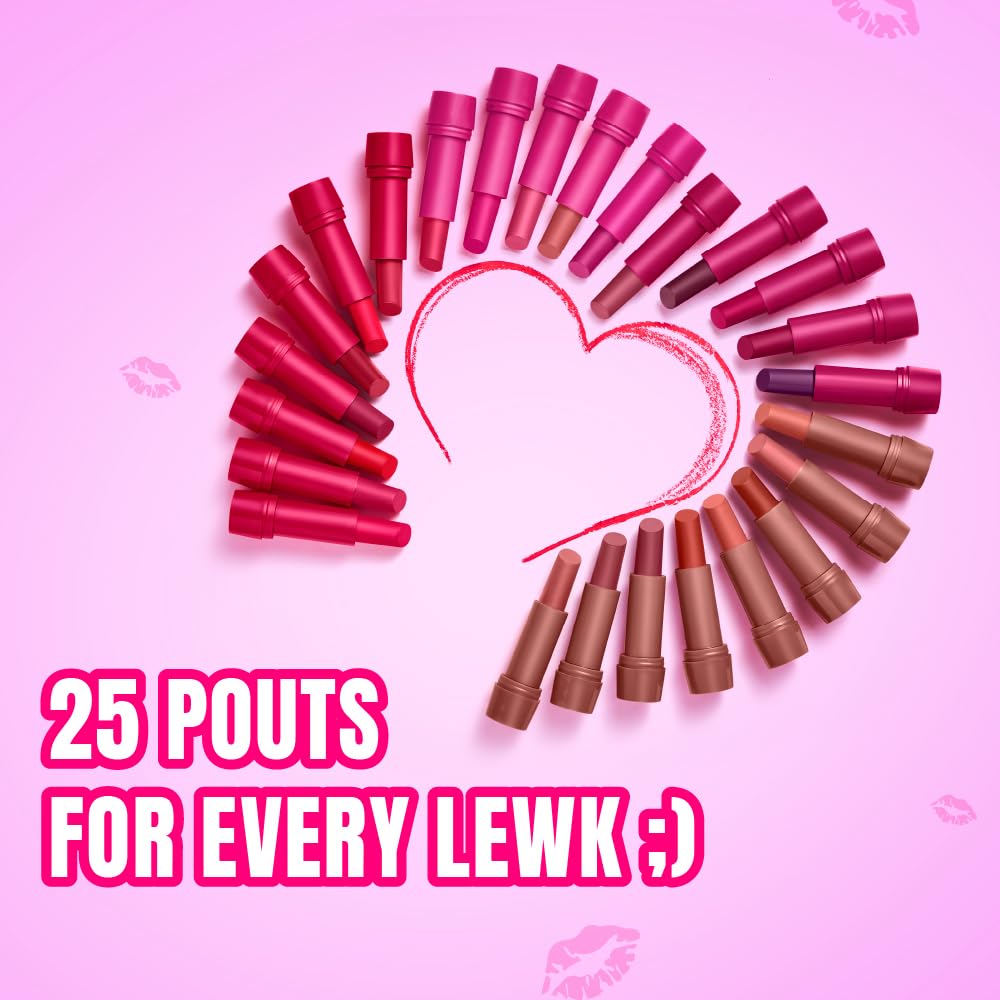 Elle 18 Color Pops Matte Lipstick, Crazy Red, Moisturising Bullet Matte, with Vitamin E, Highly Pigmented, Infused with Jojoba Oil and Shea Butter | 4.3 g - View 7 of 9