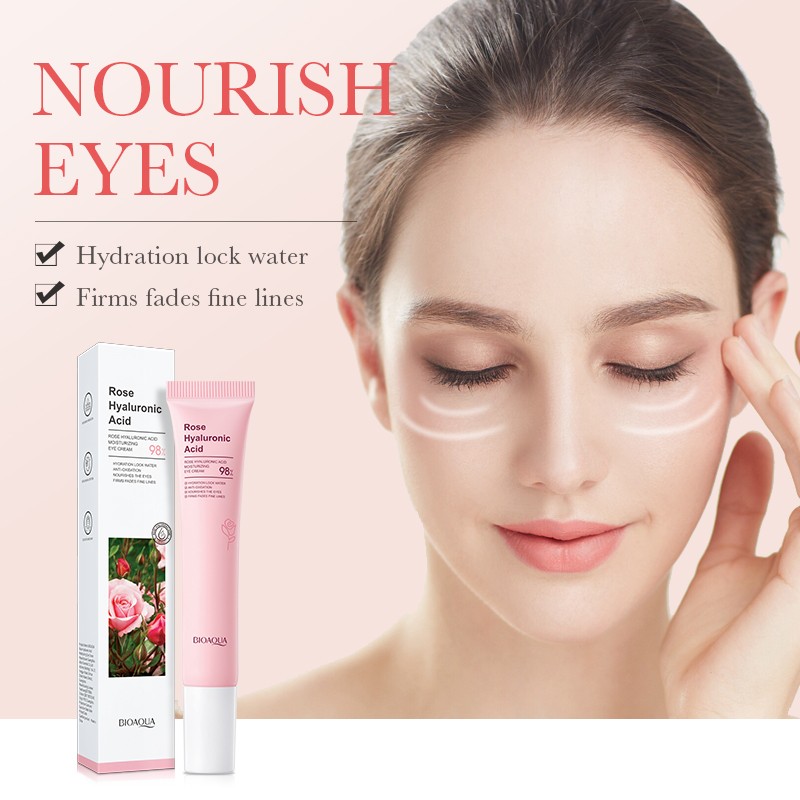 BIOAQUA Rose Hyaluronic Acid Moisturizing Eye Cream Moisturizing Repairing Improve Dryness Eye Care Cream 20g(FROM MALAYSIA) - View 3 of 3