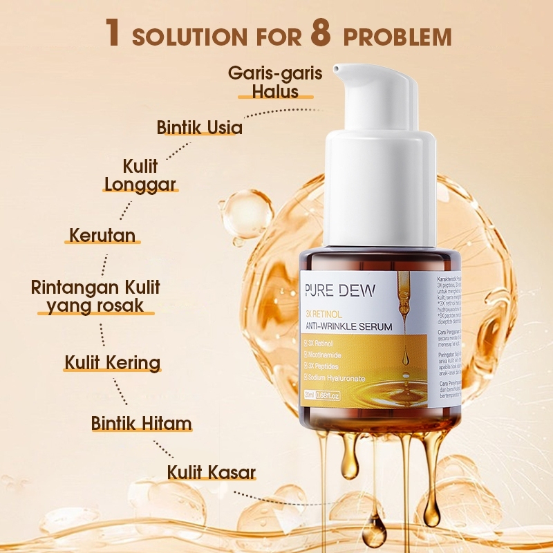 PureDew Anti-Wrinkle Glow Serum 20ml Brightening Essence for Skin Radiance, Anti-Aging Facial Serum Reduces Dullness, Evens Skin Tone, Whitening Skincare Treatment for Smooth Youthful Glowing Healthy Skin - View 2 of 3