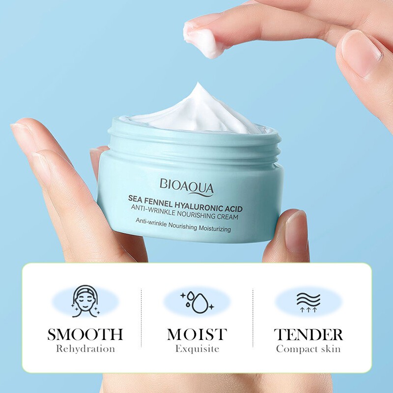 BIOAQUA Sea Fennel Hyaluronic Acid Anti-Wrinkle Nourishing Cream Hydrating Moisturizing Mild Oil Control Cream 60g(FROM MALAYSIA) - View 3 of 3