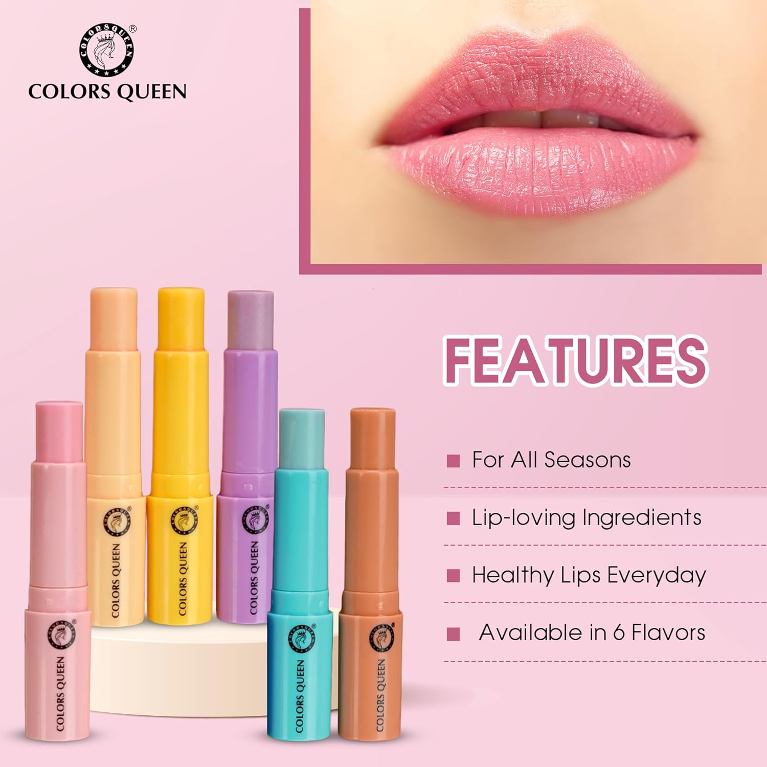 Colors Queen Lip Softner Color Changing Lip Balm for Dry & Chapped Lips Enriched with Jojoba Oil & Olive Oil | Moisturizing & Nourishing Lip Balm (03) - View 4 of 4