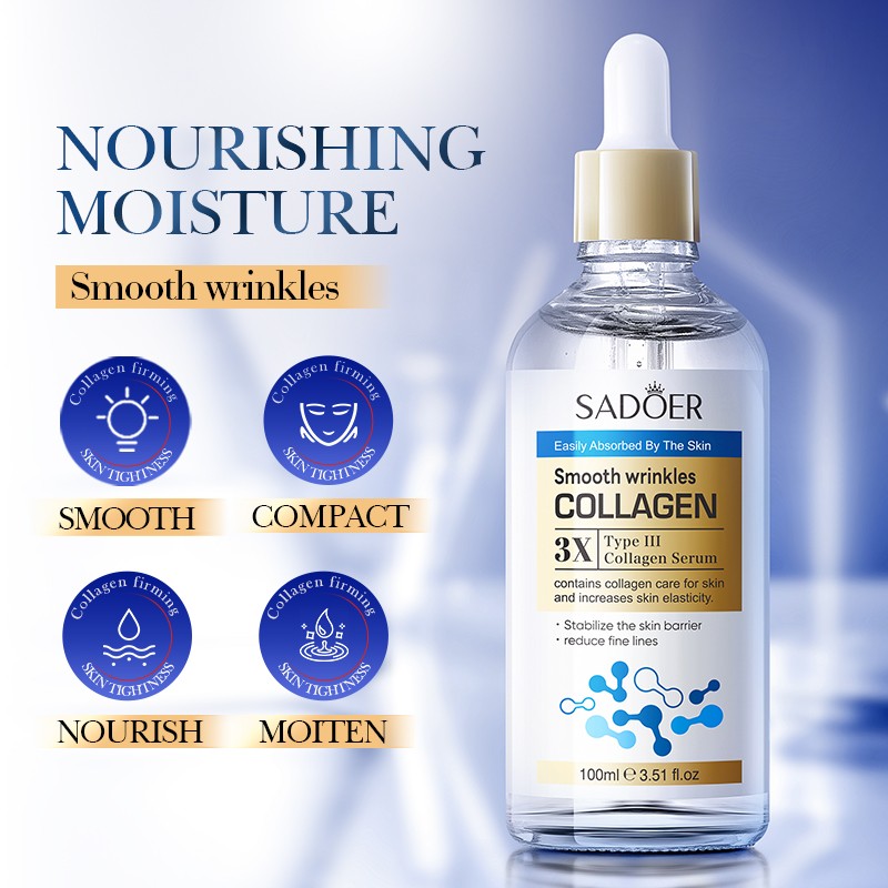 ROREC SADOER 3X TYPE III Collagen Smooth Wrinkles Firming Serum Stabilize Skin Barrier Delayed Skin Aging 100ml(FROM MALAYSIA) - View 2 of 3