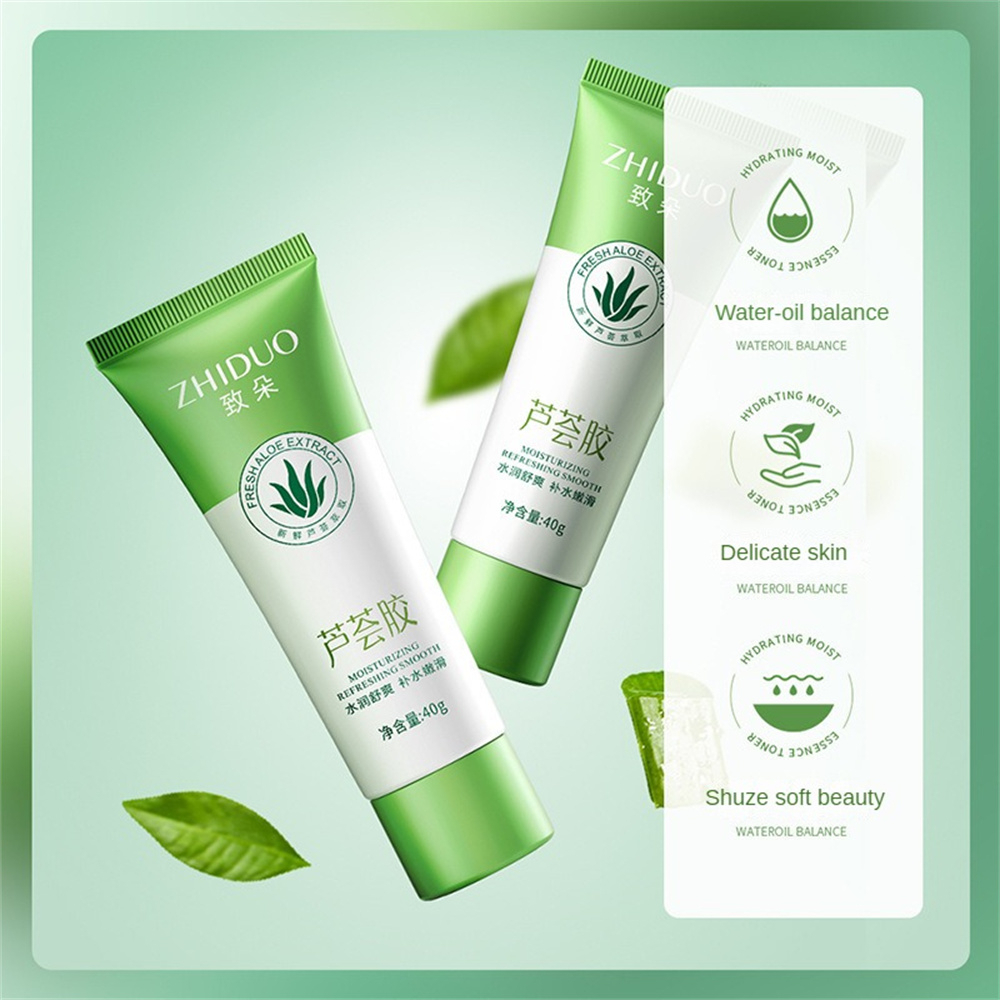 Lameila Aloe Vera Gel 40g Hydrating Moisturizing Skin Care Formula for Soothing Repair Nourishing Hydration Smooth Soft Tender Healthy Glowing Skin Suitable for Daily Face and Body Use Lightweight NonSticky - View 2 of 3