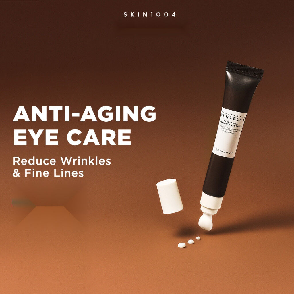 SKIN1004 Madagascar Centella Probio-Cica Bakuchiol Eye Cream 20ml nourishing eye cream with Bakuchiol and Centella helping hydrate smooth delicate eye skin while supporting sensitive skin with fragrance-free gentle daily care. - View 2 of 3