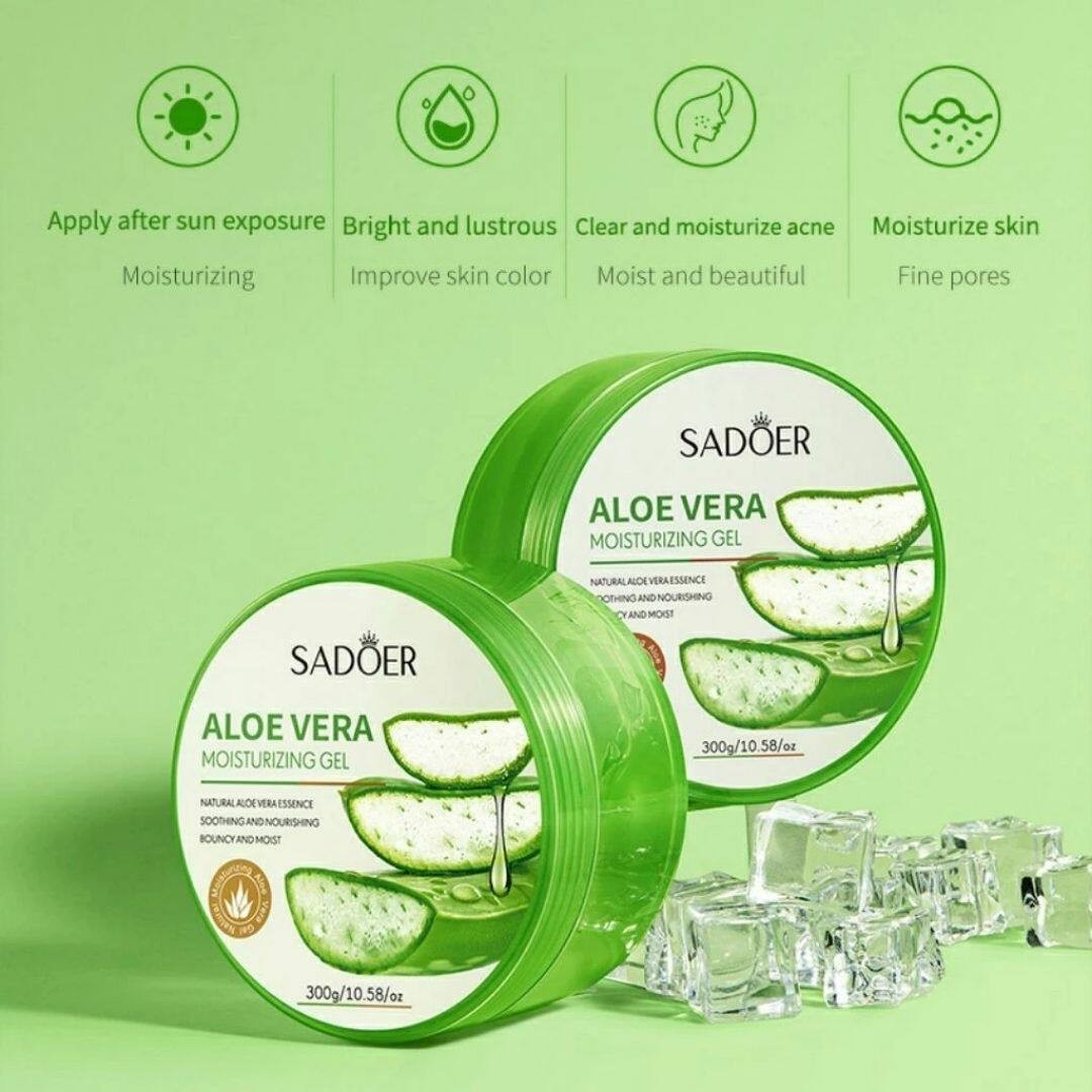 PEPO - SADOER Moisturizing Gel Aloe Vera - Hydrate, Moisturize, Brightening, Soothing (300g)(from malaysia) - View 2 of 3