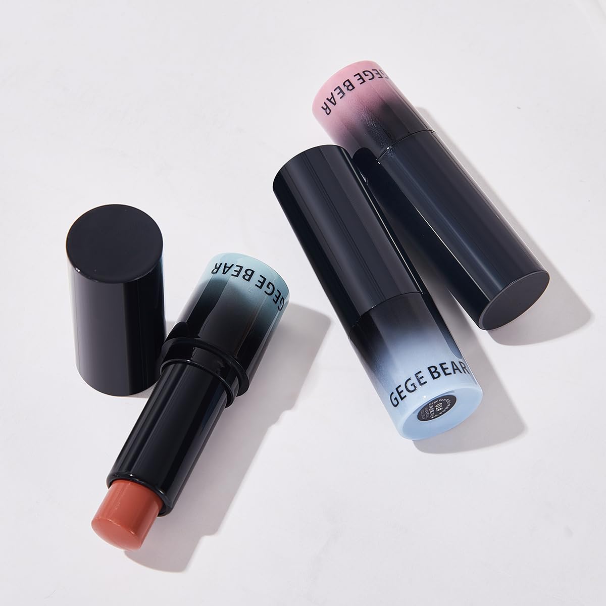 Gege Bear 2-In-1 Lip And Cheek Color Stick | Lightweight Moisturizing Formula | Glossy Shades Soft And Soft, Wave & Rumor | Lipstick With Cream Blush Finish | Buildable Pigment, Thin Light Moist Texture | Versatile Multi-Use Makeup Stick For Girls, Teens & Women (03#Rumor, 4g) - View 2 of 7