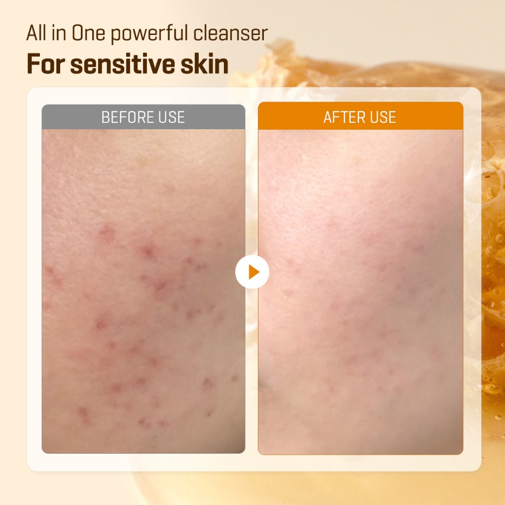 SOME BY MI Propolis Glow Barrier Calming Oil To Foam Cleanser 30ml transforming facial cleanser oil-to-foam formula with Propolis extract gently removes makeup impurities while calming skin and supporting healthy skin barrier daily. - View 3 of 3