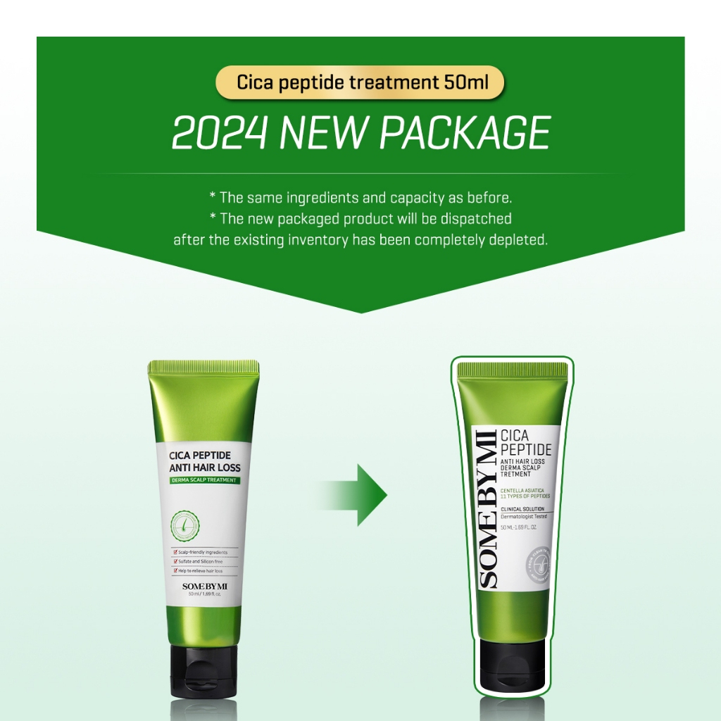 SOME BY MI Cica Peptide Anti Hair Loss Scalp Treatment 50ml scalp care formula with Cica Peptides and vitamins helping reduce hair fall strengthen roots soothe scalp and promote healthier glowing hair growth. - View 2 of 3
