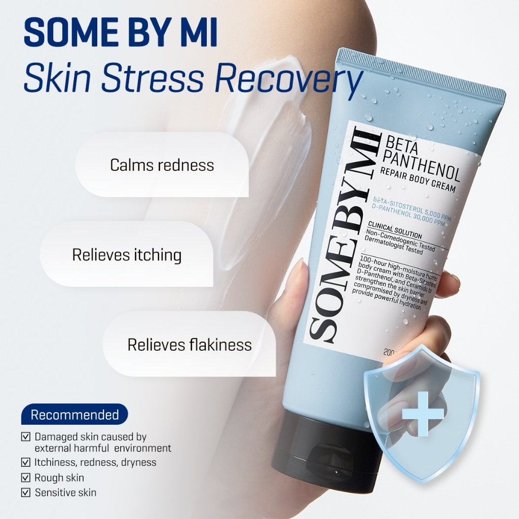 SOME BY MI Beta-Panthenol Repair Body Cream 200ml intensive moisturizing body cream with Beta-Panthenol complex helping repair dry damaged skin strengthen barrier and provide long-lasting hydration for smooth soft healthy skin daily. - View 3 of 3