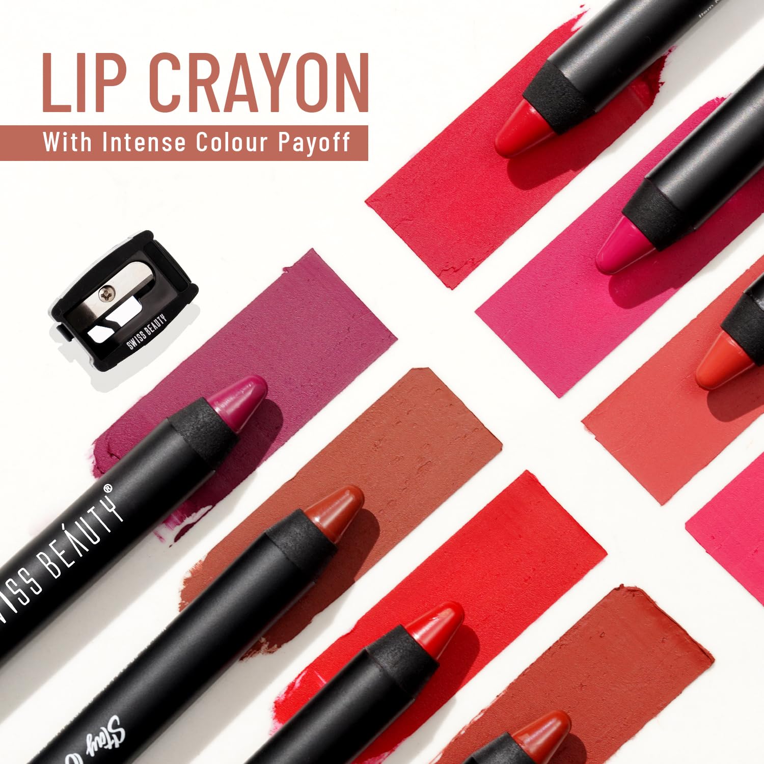 Swiss Beauty Matte Long Lasting Stay Maxx Lip Crayon Lipstick | Matte Finish | 12-Hour Stay | Smudge Proof | Lightweight | Shade-Plum Pick, 3.5g - View 4 of 5
