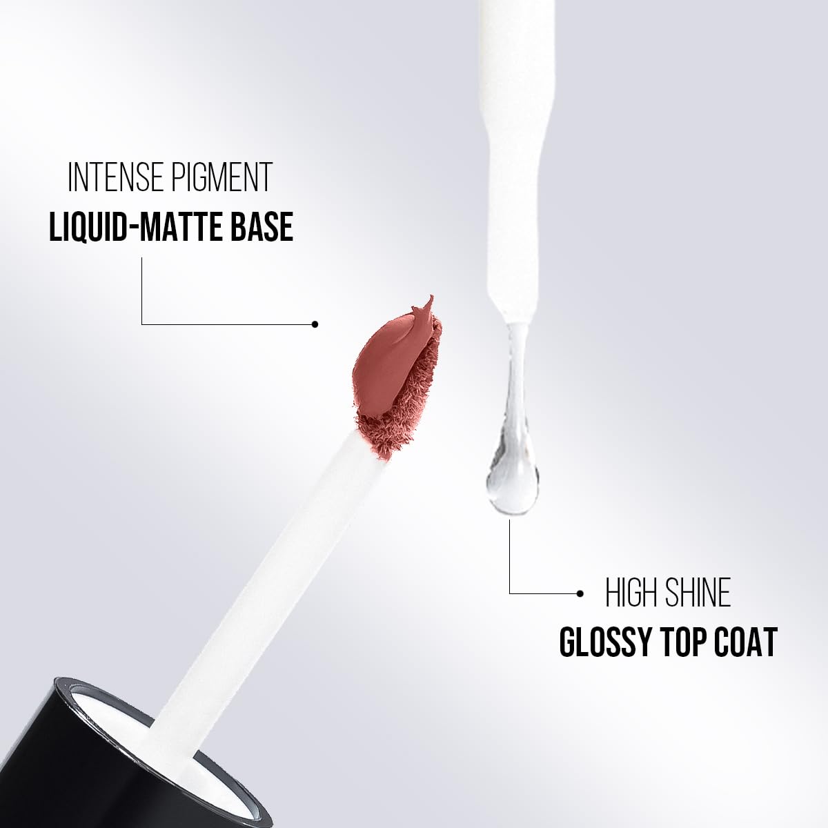 Staze Gloss Lock 2-in-1 Liquid Lipstick | Matte Lipstick + High-Shine Transferproof Gloss | 12H Long-lasting | Intense Pigment | Lightweight & Waterproof | 05 I'm Happy | 7g - View 4 of 5