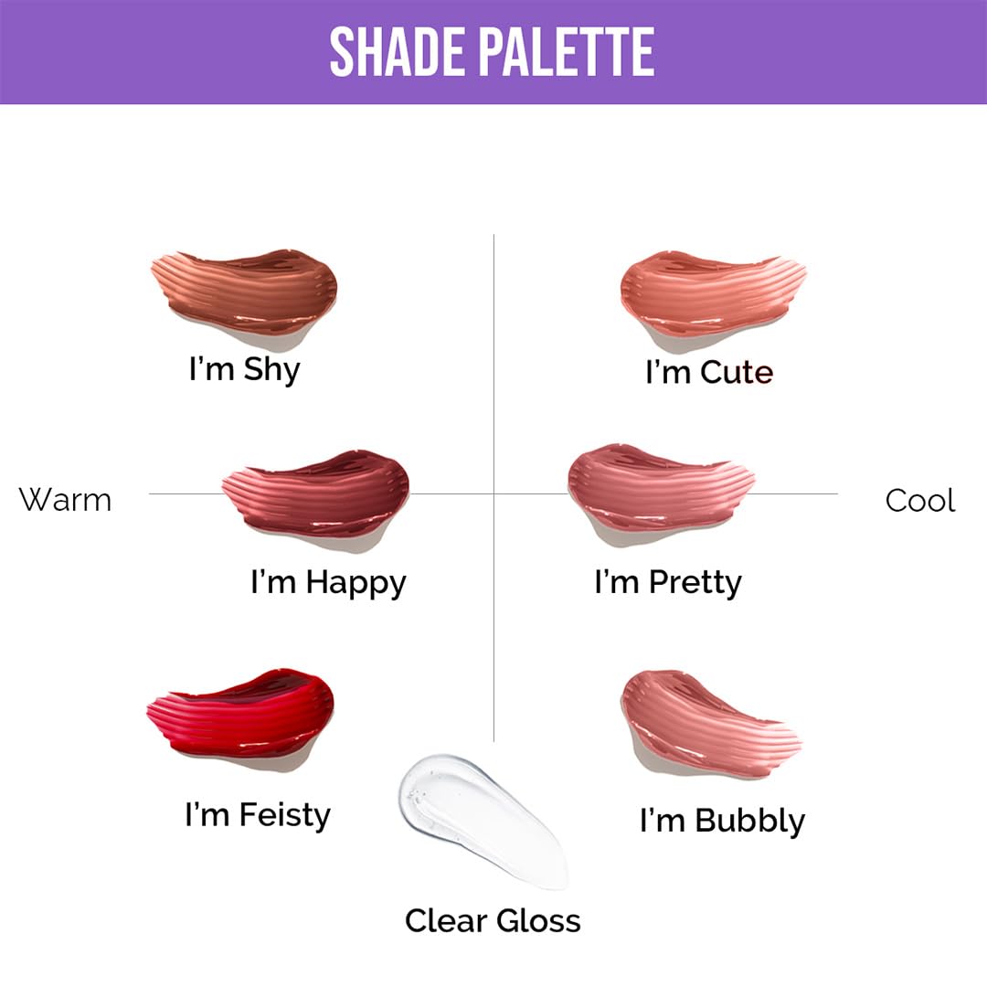 Staze Gloss Lock 2-in-1 Liquid Lipstick | Matte Lipstick + High-Shine Transferproof Gloss | 12H Long-lasting | Intense Pigment | Lightweight & Waterproof | 01 I'm Cute | 7g - View 3 of 6