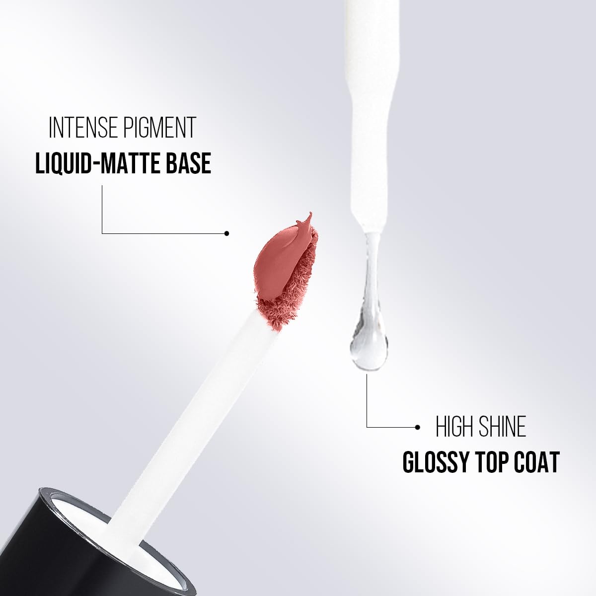 Staze Gloss Lock 2-in-1 Liquid Lipstick | Matte Lipstick + High-Shine Transferproof Gloss | 12H Long-lasting | Intense Pigment | Lightweight & Waterproof | 03 I'm Bubbly | 7g - View 4 of 5