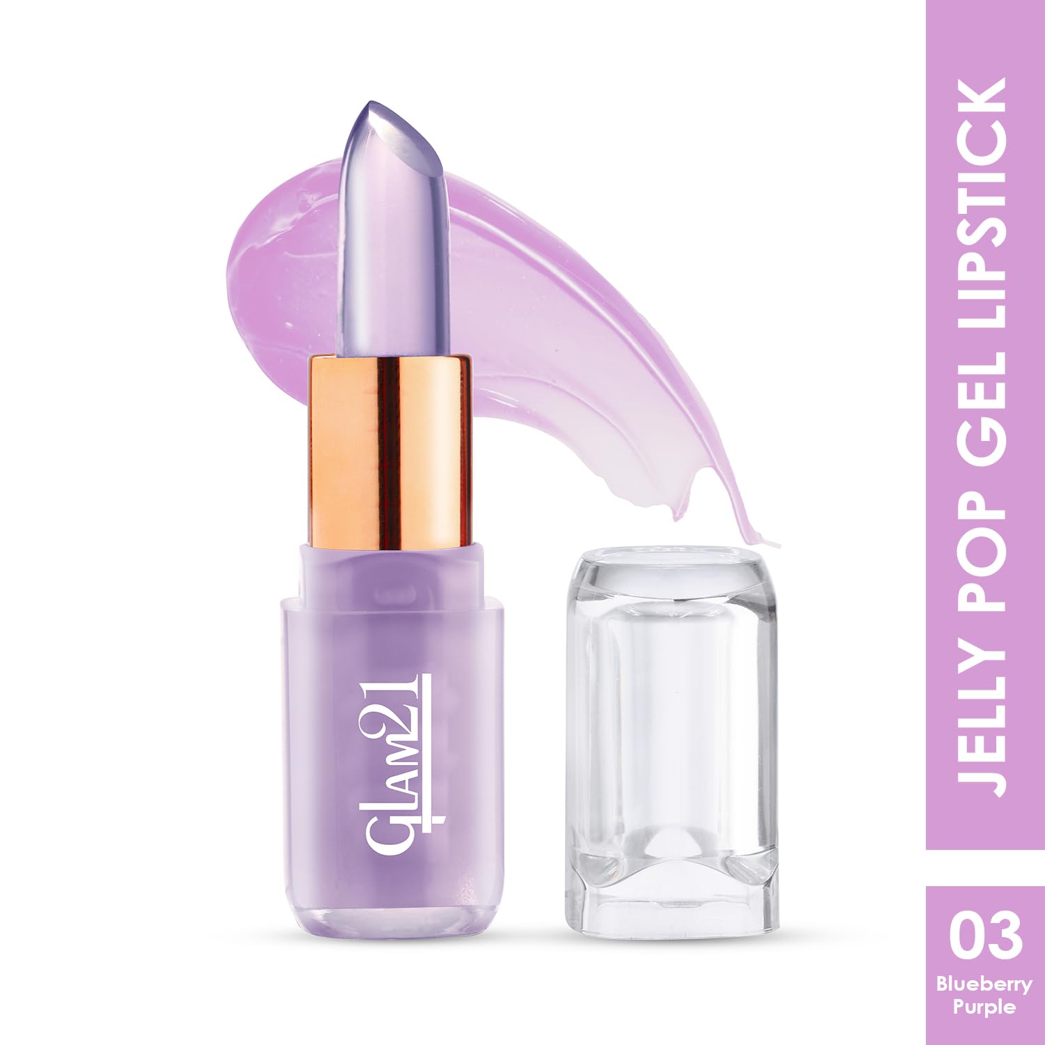 Glam21 Jelly Pop fruity gel lipstick| Moisturising | Glossy Finish | Gives a Natural Colour | Lightweight | Cranberry Pink & Blueberry Purple 3.5gm Each | Combo Pack of 2 - View 7 of 7