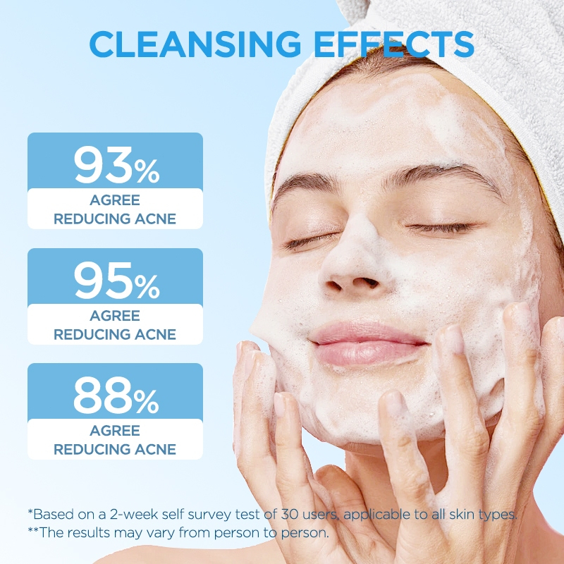 PAZIUM 5X Ceramide Gentle Cleanser for Oil Control, Anti-Acne Deep Cleansing Face Wash with Moisturizing Formula, Daily Skincare Solution for Fresh, Hydrated, Clear, Smooth, Balanced Skin, 80g Suitable for All Skin Types - View 2 of 3