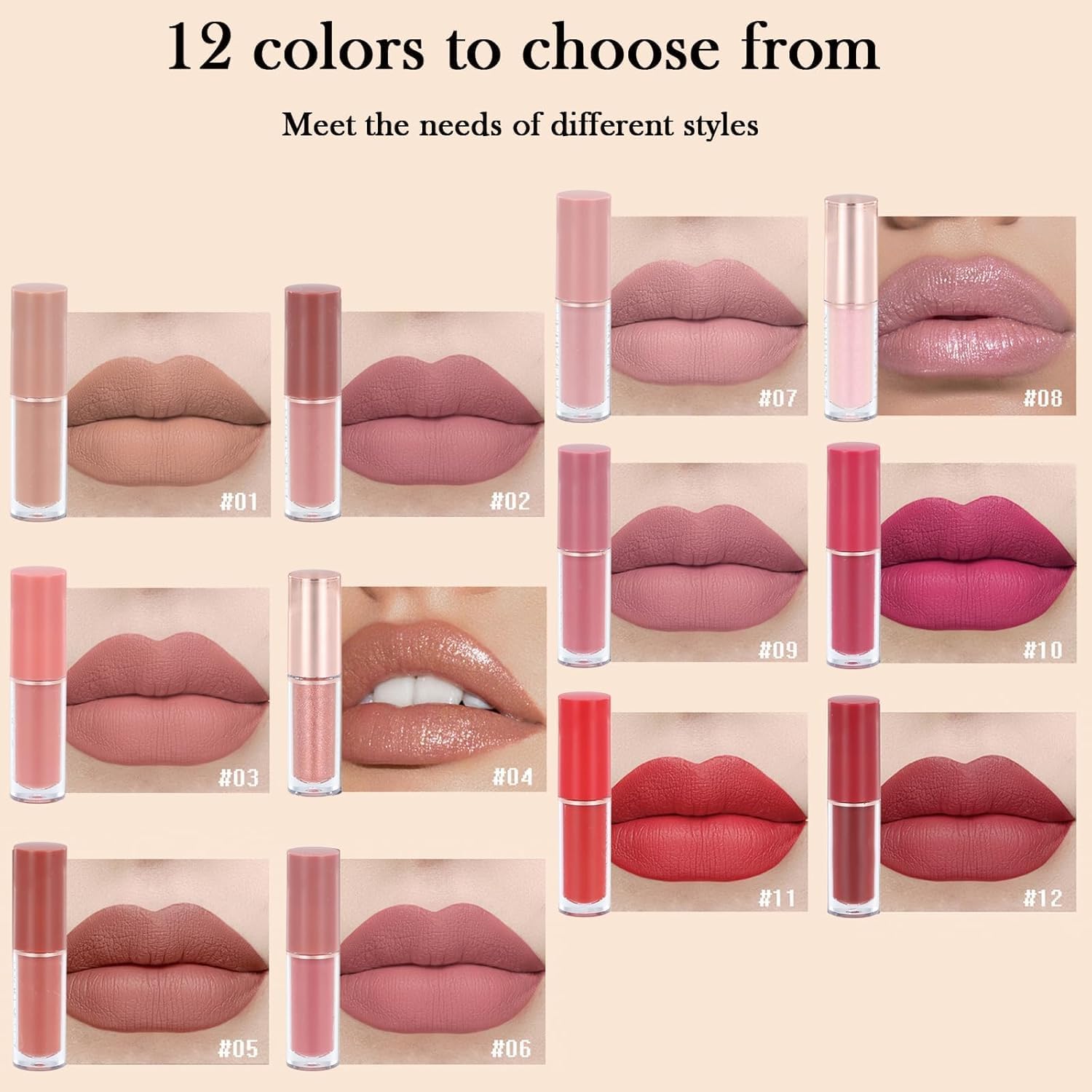 My Colors 6 Pcs Lip Oil Light Lipgloss Set, Moisturizing Hydrating Lip Glow Oil Lip Gloss Kit High Shine Lip Plumping Glass Finish Lip Gloss Liquid Lipstick for Women (SET - A) - View 5 of 5