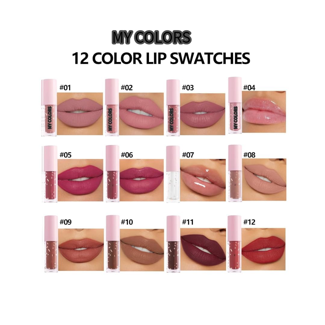 My Colors 6 Pc Lip Oil Set - Hydrating Lip Glow Oil Kit With High Shine & Plumping Glass Lip Gloss - View 5 of 5