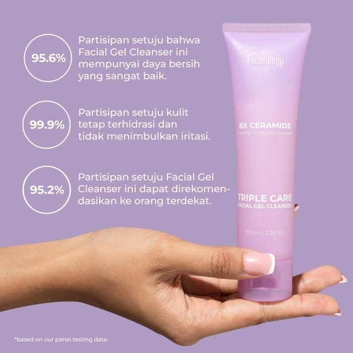 FACETOLOGY TripleCare Facial Gel Cleanser Real Oat Facial Wash Soap Gentle Hydrating Soothing Daily Face Cleanser for Soft and Healthy Looking Skin - View 2 of 3