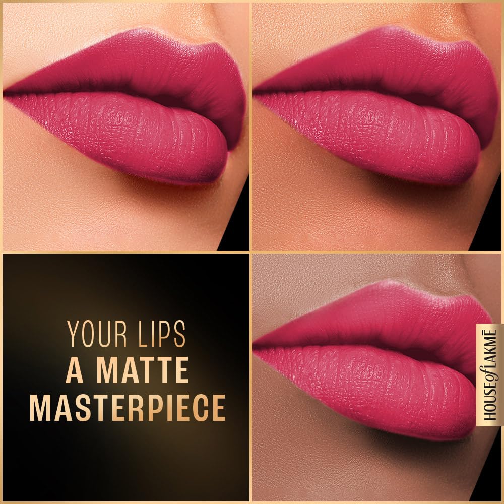 Lakme Forever Matte Liquid Lip Colour, Long-Lasting Liquid Lipstick, Lightweight & Transferproof, Smudgeproof - Cherry love 5.6ml - View 5 of 8