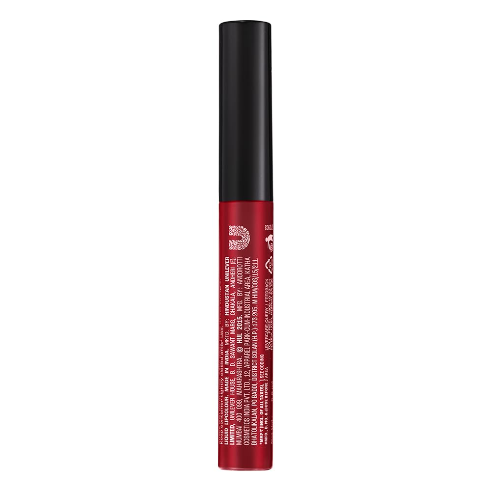 Lakmé Forever Matte Liquid Lip Colour, Crimson Rose, 5.6 ml - View 8 of 8