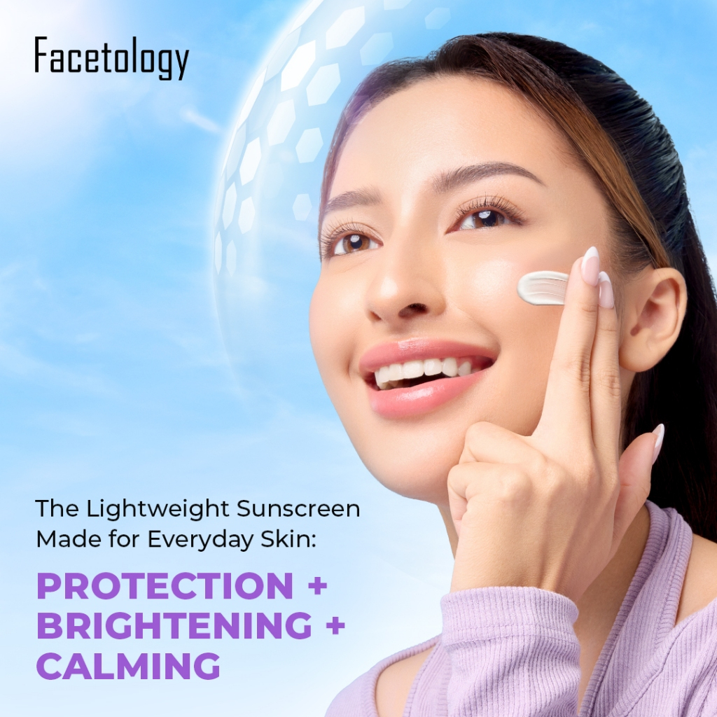 FACETOLOGY Triple Care Sunscreen SPF30 PA++++ Lightweight Hydrating Daily Sun Protection Face Sunscreen for Sensitive and Acne-Prone Skin 30ml - View 3 of 3