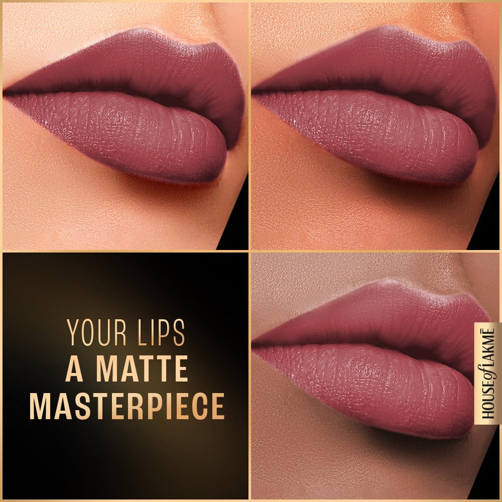 Lakme Forever Matte Liquid Lip Colour, Long-Lasting Liquid Lipstick, Lightweight & Transferproof, Smudgeproof - Mauve Petal 5.6ml - View 3 of 6